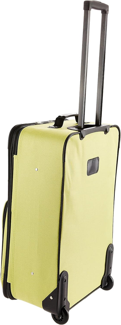 Fashion Softside Upright Luggage Set, Expandable, Wheel, Telescopic Handle,Turquoise, (14/19) - Colors A