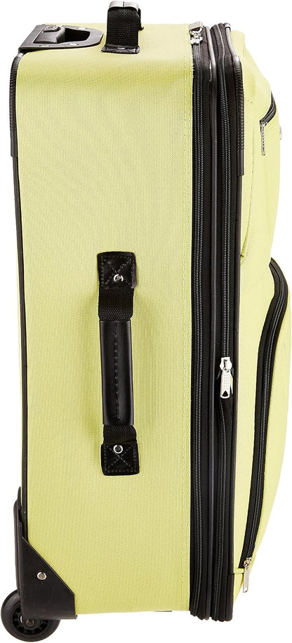 Fashion Softside Upright Luggage Set, Expandable, Wheel, Telescopic Handle,Turquoise, (14/19) - Colors A
