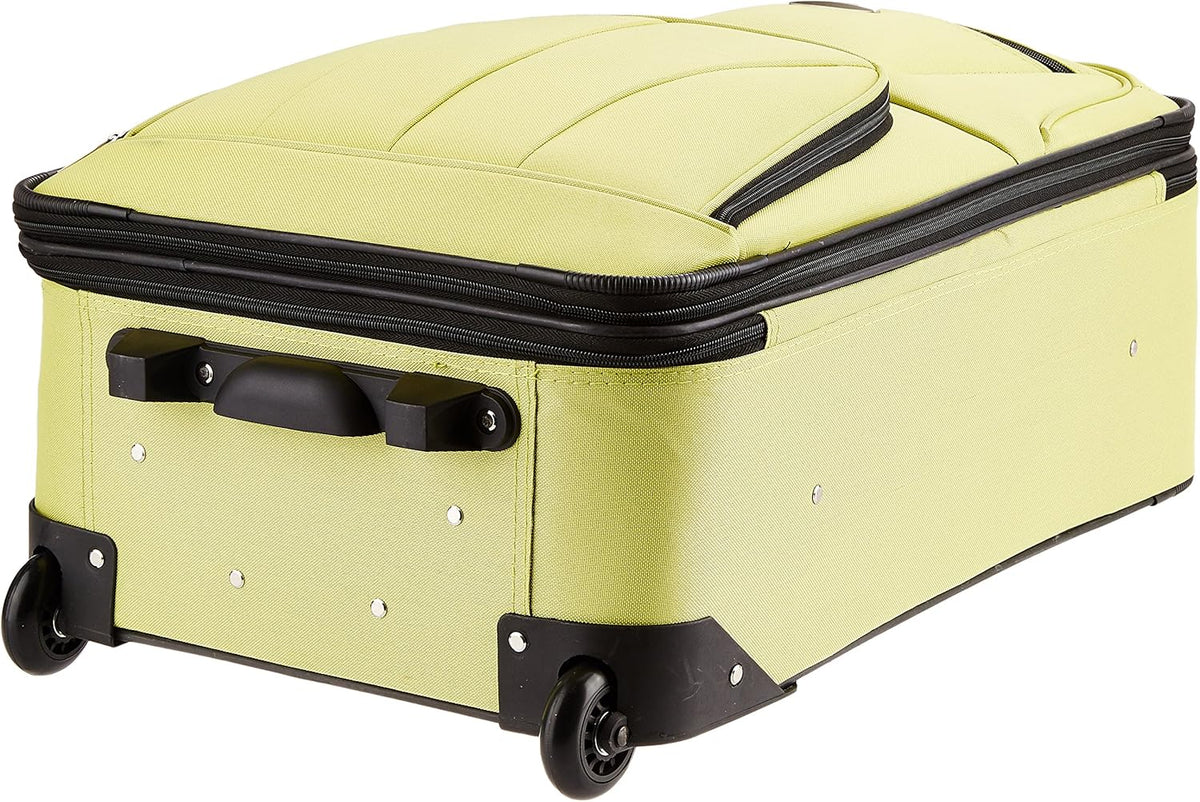 Fashion Softside Upright Luggage Set, Expandable, Wheel, Telescopic Handle,Turquoise, (14/19) - Colors A