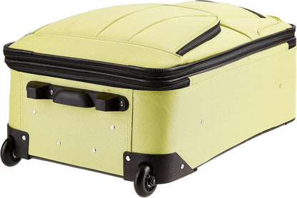 Fashion Softside Upright Luggage Set, Expandable, Wheel, Telescopic Handle,Turquoise, (14/19) - Colors A