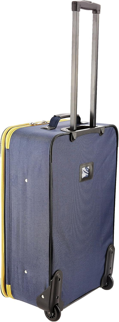 Fashion Softside Upright Luggage Set, Expandable, Wheel, Telescopic Handle,Turquoise, (14/19) - Colors A