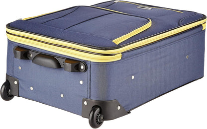 Fashion Softside Upright Luggage Set, Expandable, Wheel, Telescopic Handle,Turquoise, (14/19) - Colors A