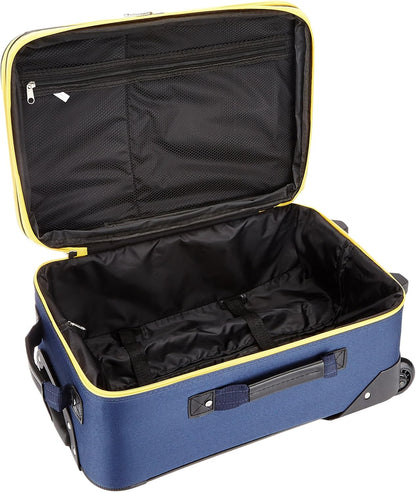 Fashion Softside Upright Luggage Set, Expandable, Wheel, Telescopic Handle,Turquoise, (14/19) - Colors A