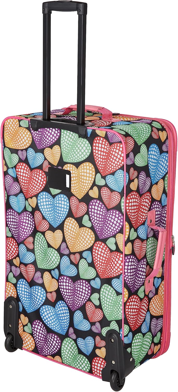 Fashion Softside Upright Luggage Set, Expandable, Wheel, Telescopic Handle,Turquoise, (14/19) - Colors A