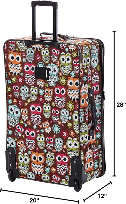 Fashion Softside Upright Luggage Set, Expandable, Wheel, Telescopic Handle,Turquoise, (14/19) - Colors A