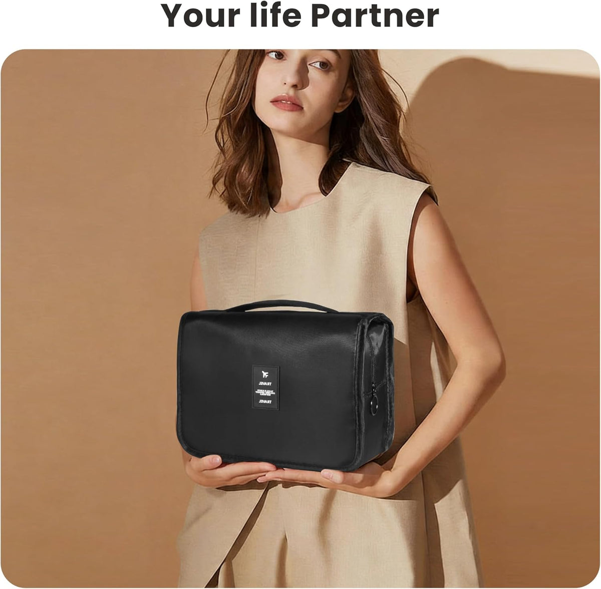 Portable Hanging Toiletry Bag for Travel, Small Multifunctional Makeup Cosmetic Bag for Women, Waterproof Travel Toiletries Organizer, Shower Bathroom Pouch with Hook for Gym, Business Trips