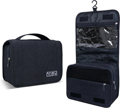 Portable Hanging Toiletry Bag for Travel, Small Multifunctional Makeup Cosmetic Bag for Women, Waterproof Travel Toiletries Organizer, Shower Bathroom Pouch with Hook for Gym, Business Trips