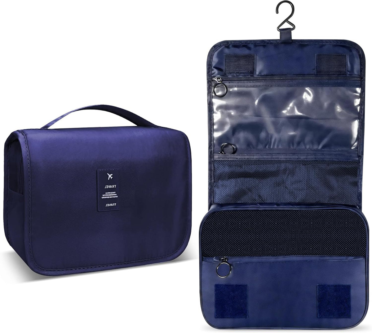 Portable Hanging Toiletry Bag for Travel, Small Multifunctional Makeup Cosmetic Bag for Women, Waterproof Travel Toiletries Organizer, Shower Bathroom Pouch with Hook for Gym, Business Trips