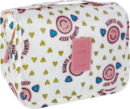 Portable Hanging Toiletry Bag for Travel, Small Multifunctional Makeup Cosmetic Bag for Women, Waterproof Travel Toiletries Organizer, Shower Bathroom Pouch with Hook for Gym, Business Trips