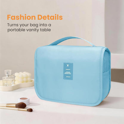 Portable Hanging Toiletry Bag for Travel, Small Multifunctional Makeup Cosmetic Bag for Women, Waterproof Travel Toiletries Organizer, Shower Bathroom Pouch with Hook for Gym, Business Trips