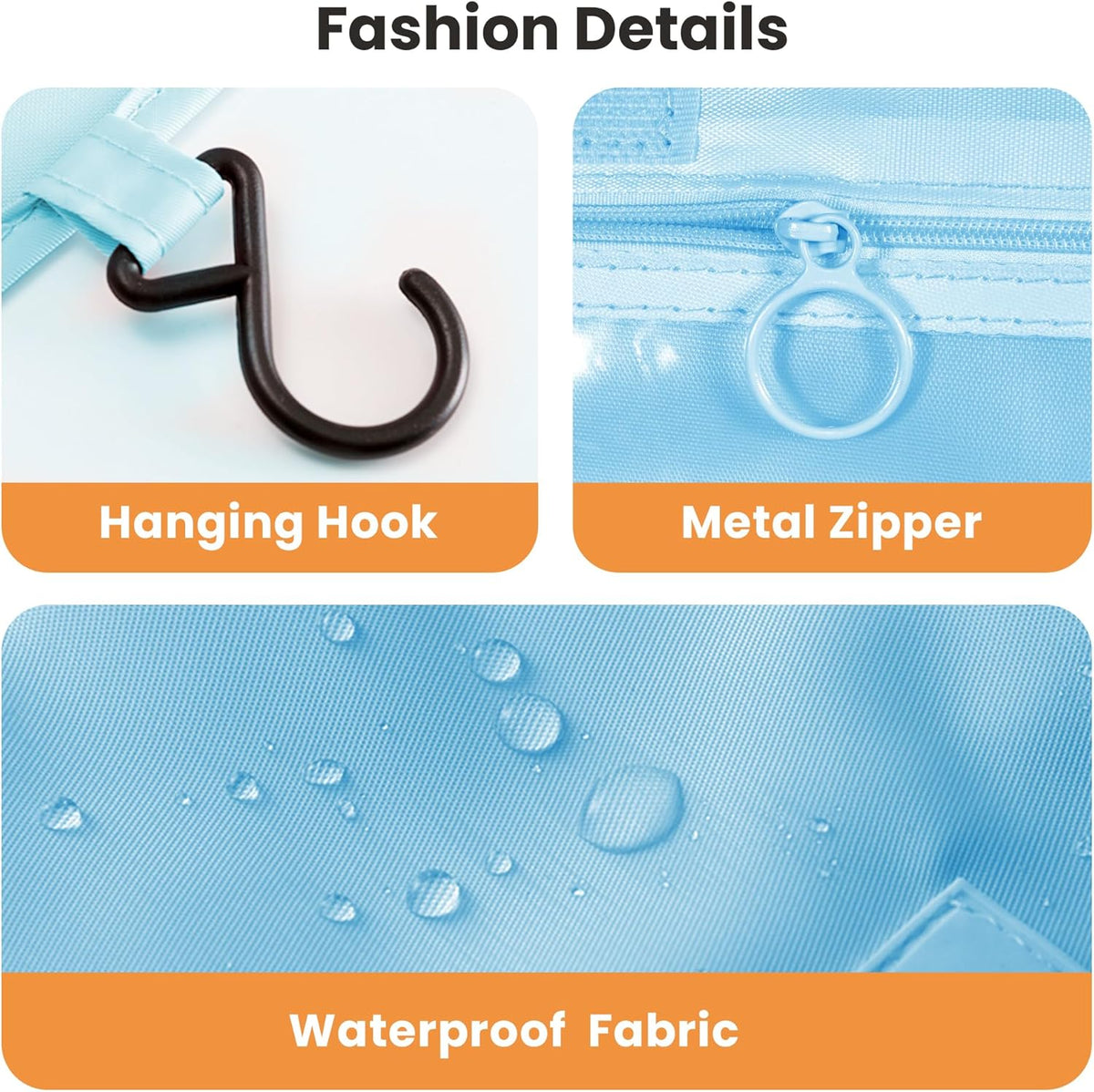 Portable Hanging Toiletry Bag for Travel, Small Multifunctional Makeup Cosmetic Bag for Women, Waterproof Travel Toiletries Organizer, Shower Bathroom Pouch with Hook for Gym, Business Trips