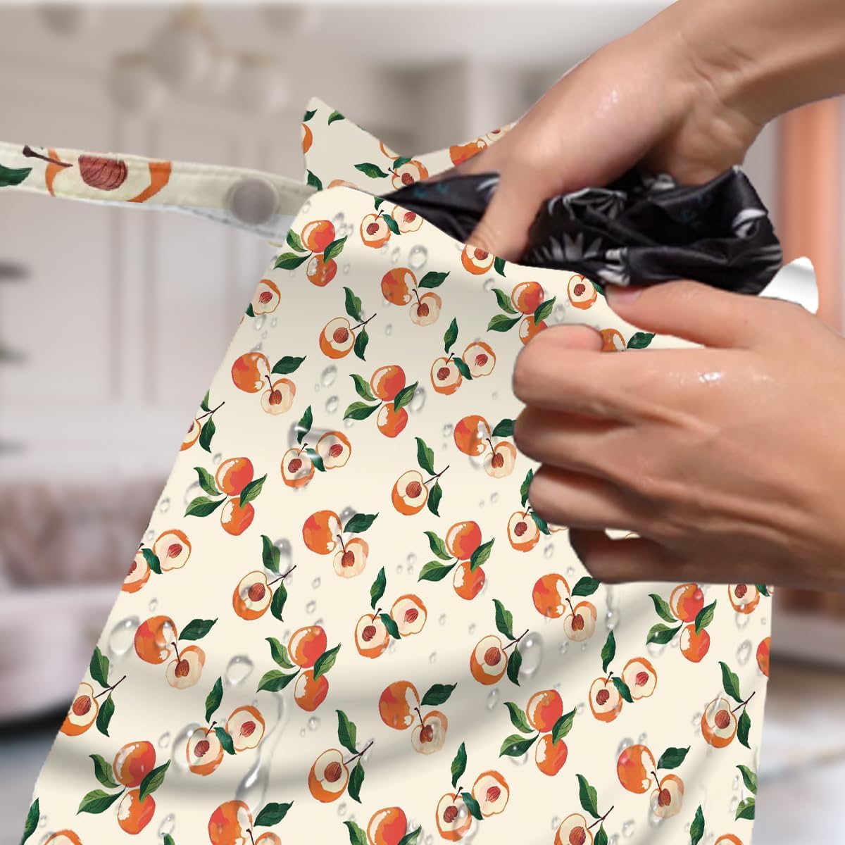 4 Pack Cute Fruit Wet Bag Waterproof Washable Reusable Wet Dry Bag for Swimsuit Dirty Clothes Cloth Diaper Travel Beach Pool Yoga Gym Toiletries Travel Beach Essentials Banana Strawberry Orange