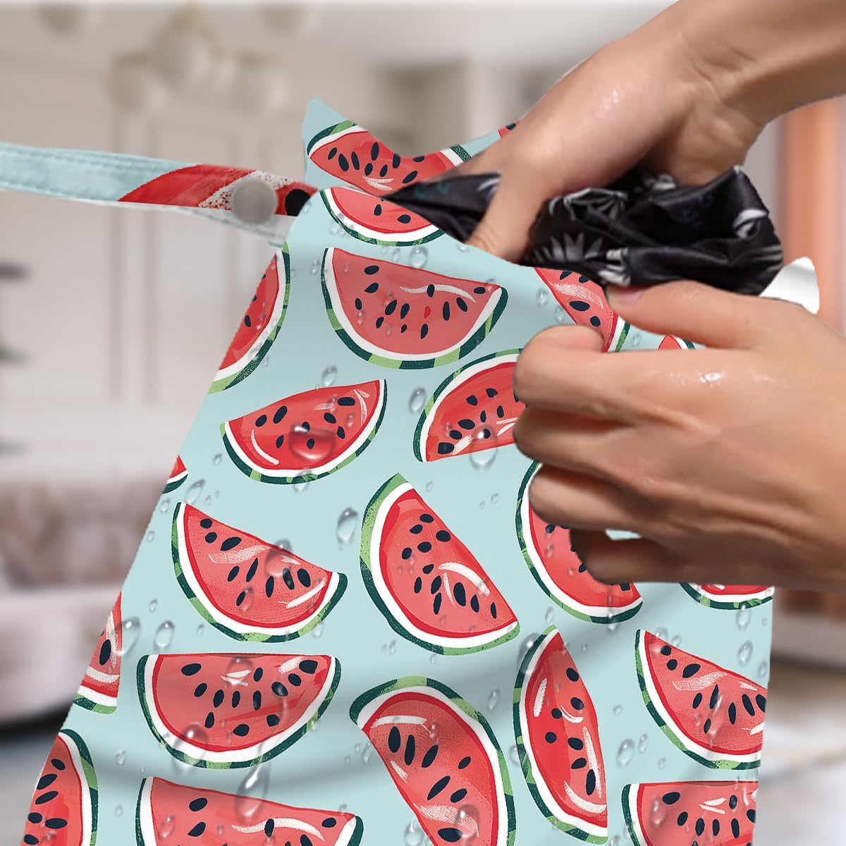4 Pack Cute Fruit Wet Bag Waterproof Washable Reusable Wet Dry Bag for Swimsuit Dirty Clothes Cloth Diaper Travel Beach Pool Yoga Gym Toiletries Travel Beach Essentials Banana Strawberry Orange