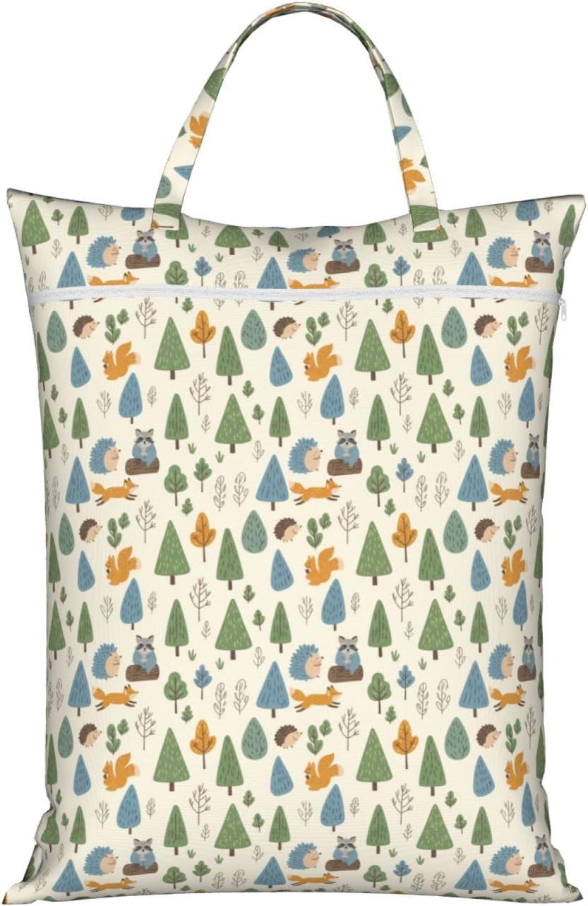 Animals Travel Laundry Bag Washable Waterproof Wet Bag Dirty Clothes Bag For Travel, Gym, Swimming Pool - Colors A