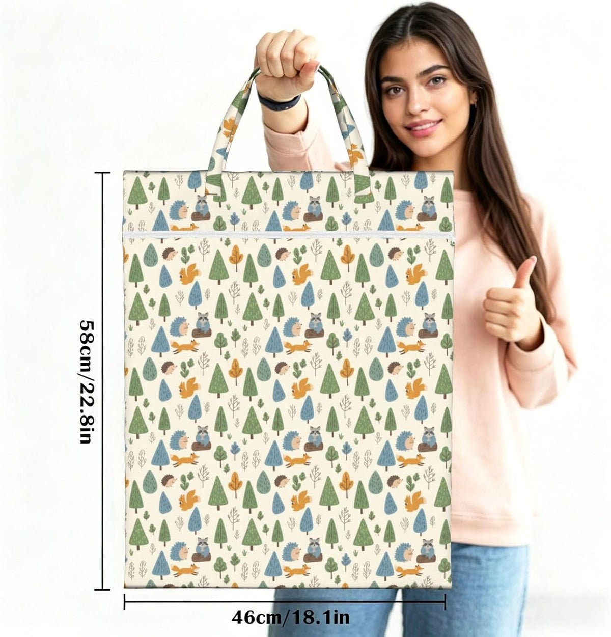 Animals Travel Laundry Bag Washable Waterproof Wet Bag Dirty Clothes Bag For Travel, Gym, Swimming Pool - Colors A