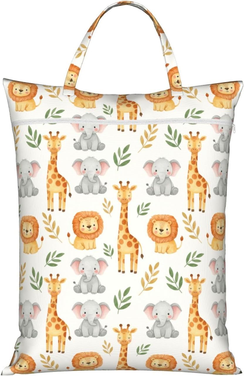 Animals Travel Laundry Bag Washable Waterproof Wet Bag Dirty Clothes Bag For Travel, Gym, Swimming Pool - Colors A