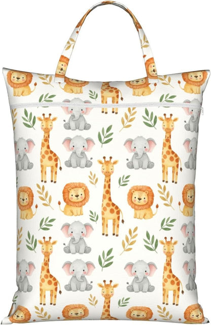 Animals Travel Laundry Bag Washable Waterproof Wet Bag Dirty Clothes Bag For Travel, Gym, Swimming Pool - Colors A