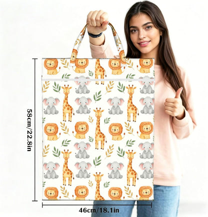 Animals Travel Laundry Bag Washable Waterproof Wet Bag Dirty Clothes Bag For Travel, Gym, Swimming Pool - Colors A