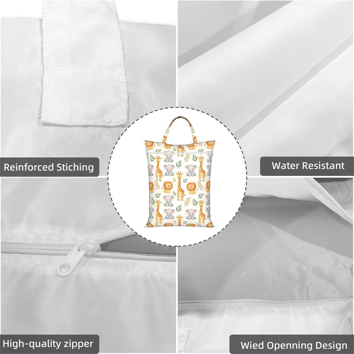 Animals Travel Laundry Bag Washable Waterproof Wet Bag Dirty Clothes Bag For Travel, Gym, Swimming Pool - Colors A