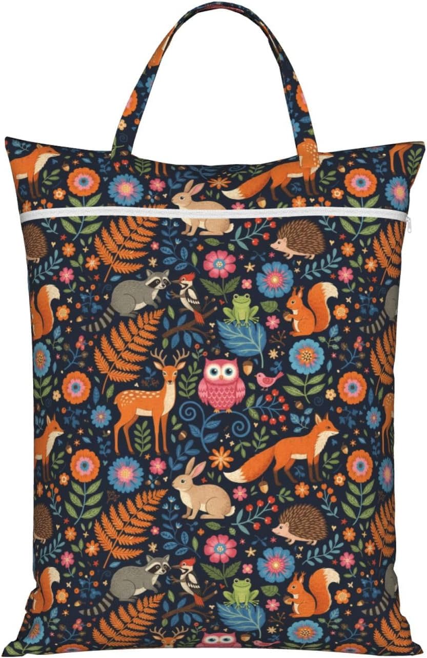 Animals Travel Laundry Bag Washable Waterproof Wet Bag Dirty Clothes Bag For Travel, Gym, Swimming Pool - Colors A