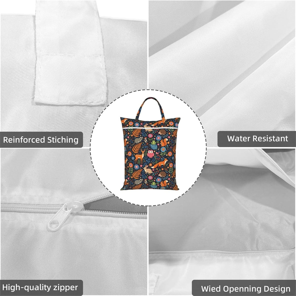 Animals Travel Laundry Bag Washable Waterproof Wet Bag Dirty Clothes Bag For Travel, Gym, Swimming Pool - Colors A