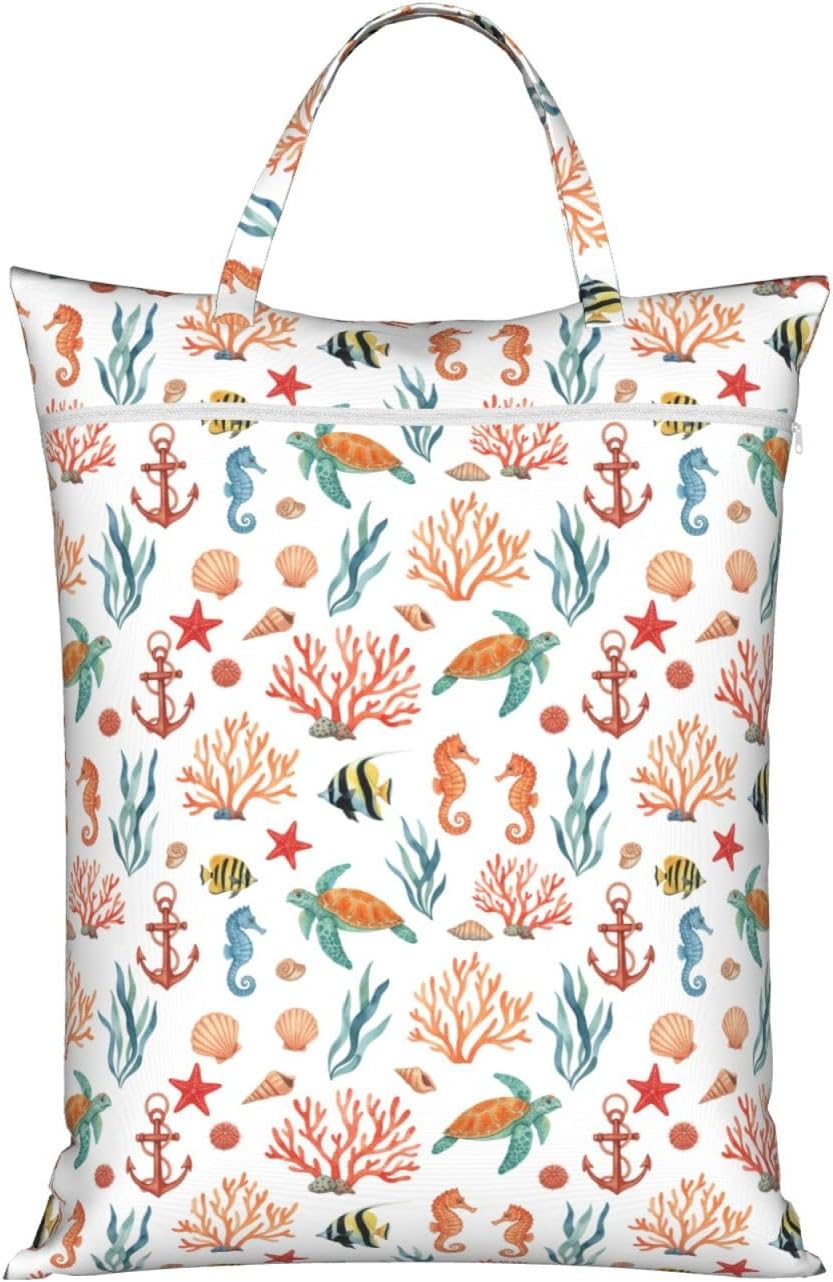Animals Travel Laundry Bag Washable Waterproof Wet Bag Dirty Clothes Bag For Travel, Gym, Swimming Pool - Colors A