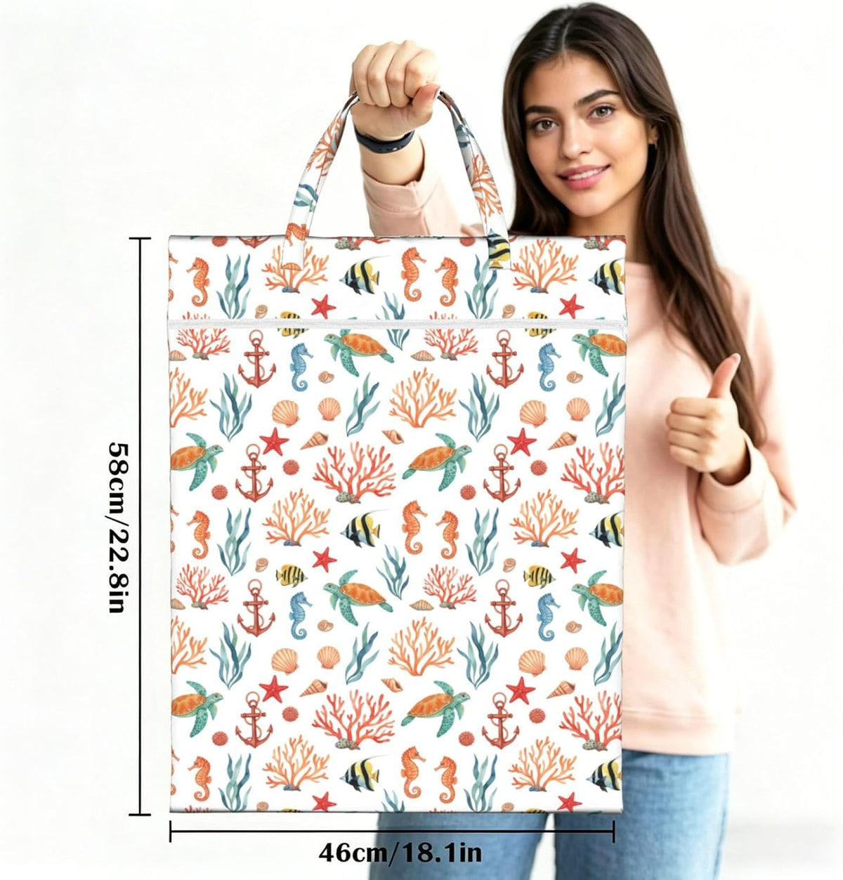 Animals Travel Laundry Bag Washable Waterproof Wet Bag Dirty Clothes Bag For Travel, Gym, Swimming Pool - Colors A
