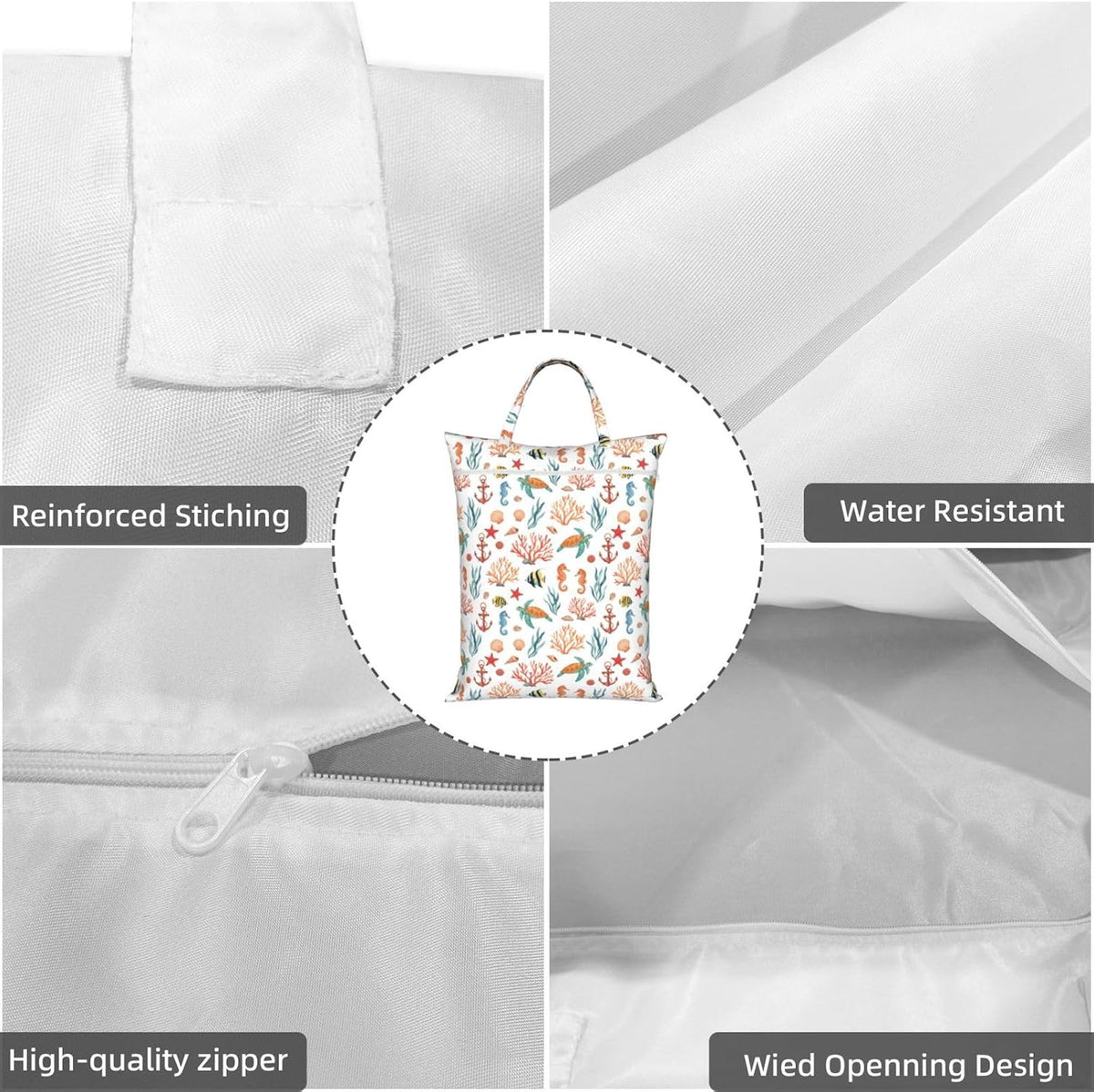 Animals Travel Laundry Bag Washable Waterproof Wet Bag Dirty Clothes Bag For Travel, Gym, Swimming Pool - Colors A