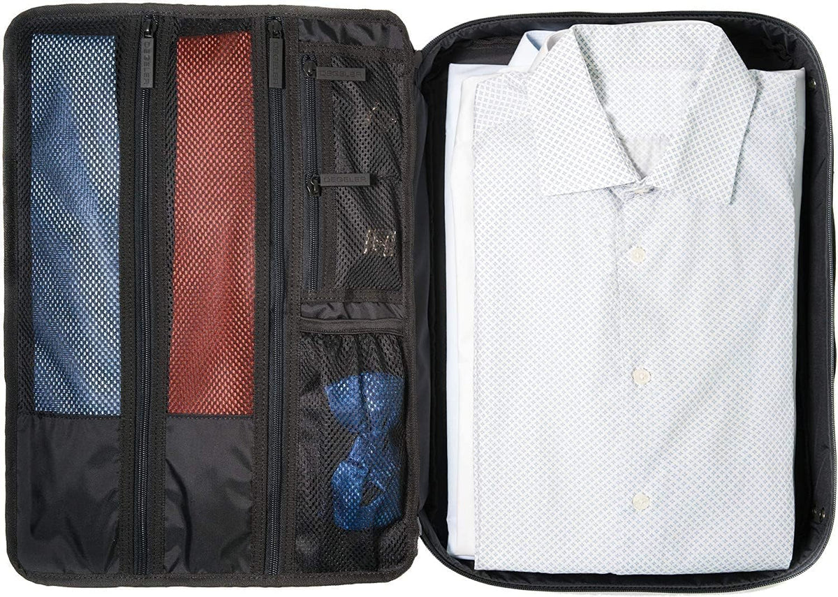 ® Shirt Bag for crease & wrinkle-free traveling with dress shirts & blouses – Garment bag & Packing Organizer for carry-on luggage accessory – grey