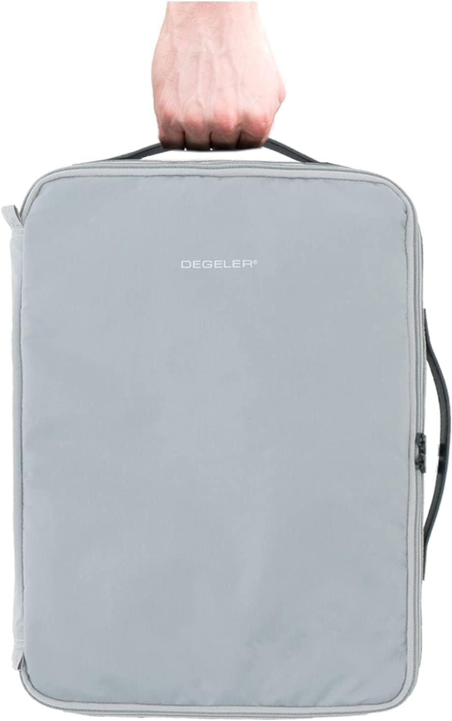 ® Shirt Bag for crease & wrinkle-free traveling with dress shirts & blouses – Garment bag & Packing Organizer for carry-on luggage accessory – grey