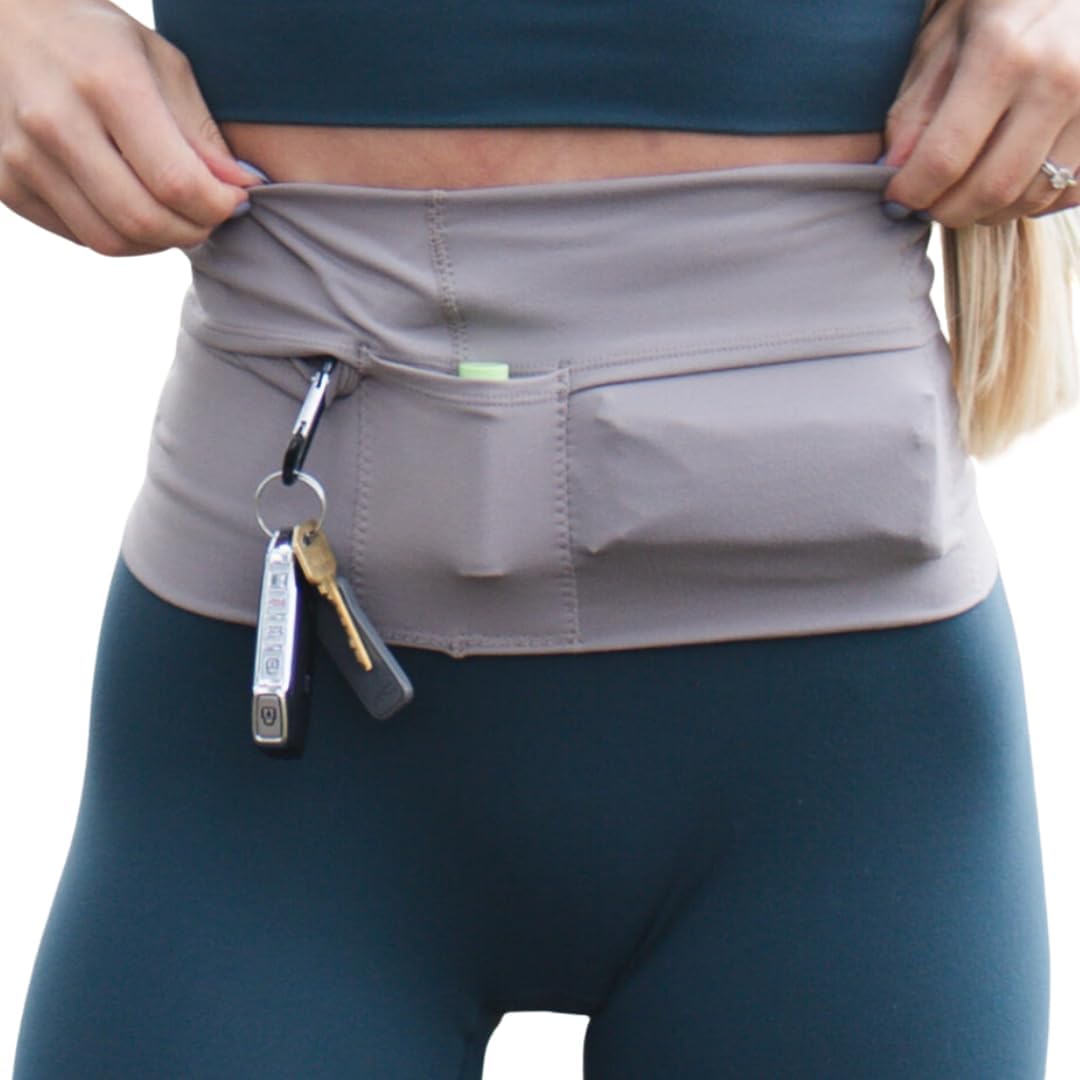 Unisex Running Belt - Running Belt for Women and Men - Waist Phone Holder for Running - Travel Security Money Belt - Hidden Wallet Travel Safety - Anti Pickpocket Waistband - Medium