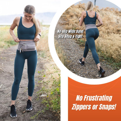 Unisex Running Belt - Running Belt for Women and Men - Waist Phone Holder for Running - Travel Security Money Belt - Hidden Wallet Travel Safety - Anti Pickpocket Waistband - Medium
