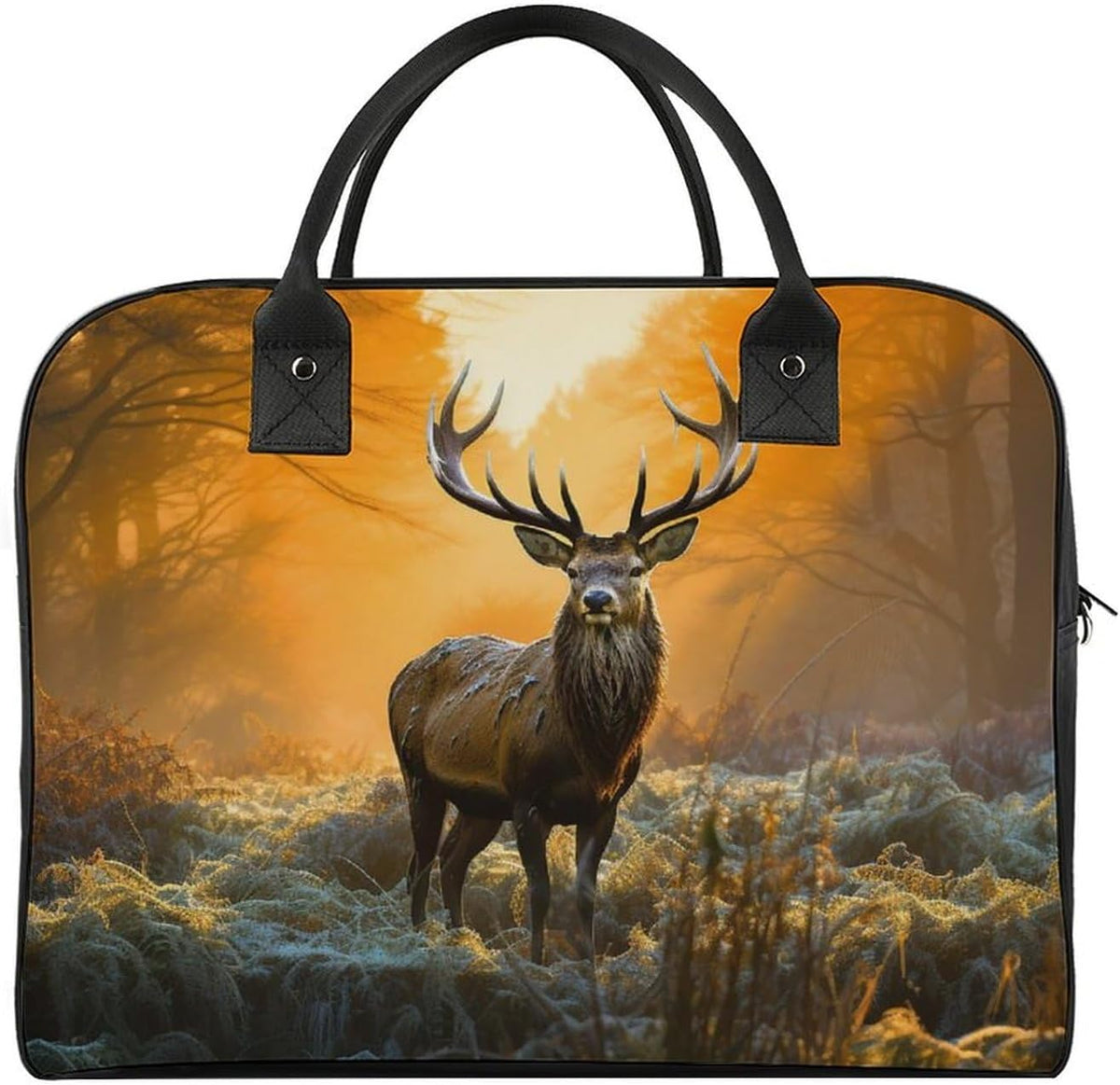 Green Sea Blue Seaweed Nylon Tote Bag Large Capacity Carry On Handbag Luggage Sleeve Laptop Compartment for Work Travel