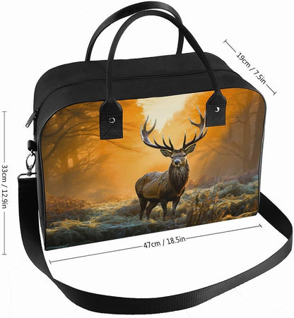 Green Sea Blue Seaweed Nylon Tote Bag Large Capacity Carry On Handbag Luggage Sleeve Laptop Compartment for Work Travel