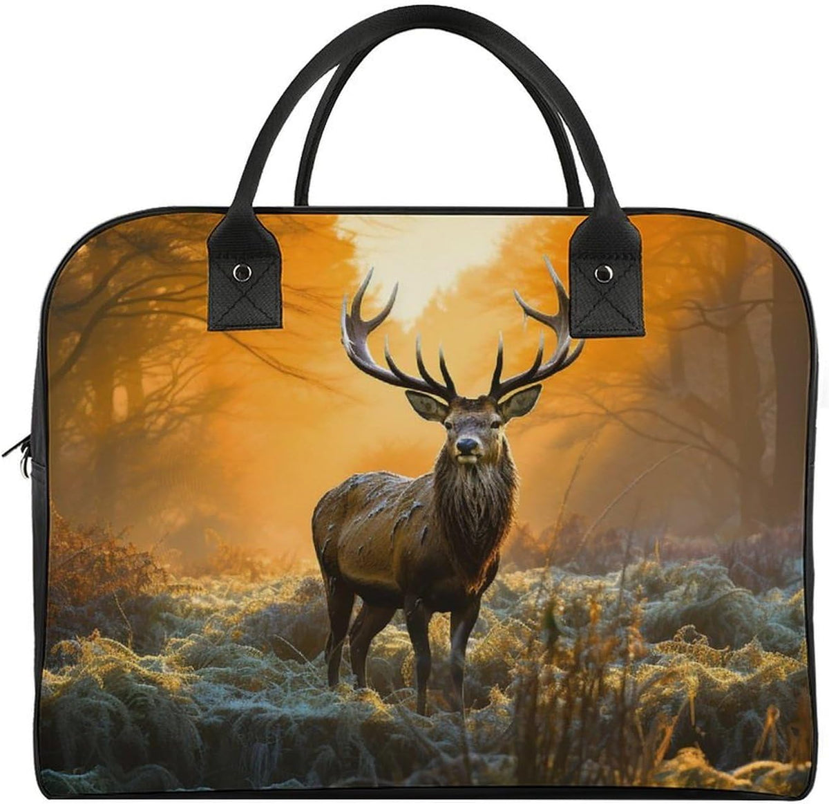 Green Sea Blue Seaweed Nylon Tote Bag Large Capacity Carry On Handbag Luggage Sleeve Laptop Compartment for Work Travel