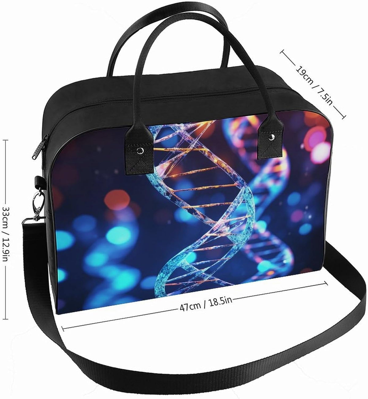 Green Sea Blue Seaweed Nylon Tote Bag Large Capacity Carry On Handbag Luggage Sleeve Laptop Compartment for Work Travel