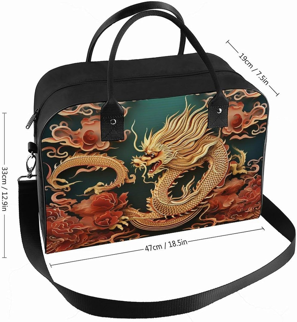 Green Sea Blue Seaweed Nylon Tote Bag Large Capacity Carry On Handbag Luggage Sleeve Laptop Compartment for Work Travel