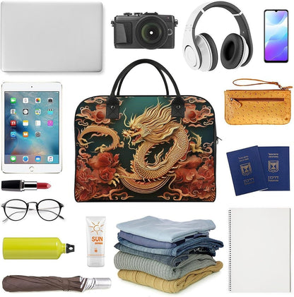 Green Sea Blue Seaweed Nylon Tote Bag Large Capacity Carry On Handbag Luggage Sleeve Laptop Compartment for Work Travel