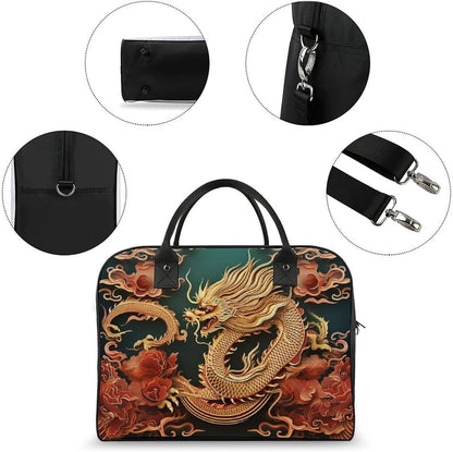 Green Sea Blue Seaweed Nylon Tote Bag Large Capacity Carry On Handbag Luggage Sleeve Laptop Compartment for Work Travel