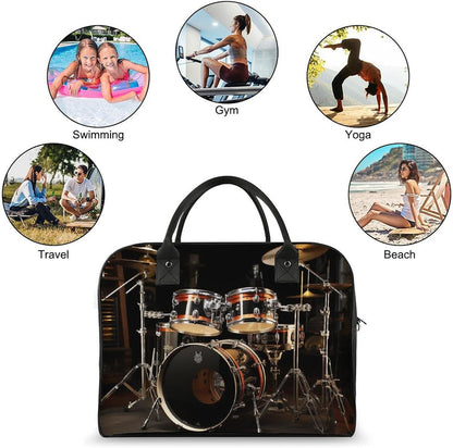 Green Sea Blue Seaweed Nylon Tote Bag Large Capacity Carry On Handbag Luggage Sleeve Laptop Compartment for Work Travel
