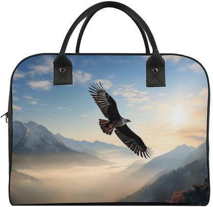 Green Sea Blue Seaweed Nylon Tote Bag Large Capacity Carry On Handbag Luggage Sleeve Laptop Compartment for Work Travel