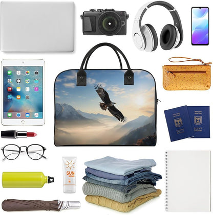 Green Sea Blue Seaweed Nylon Tote Bag Large Capacity Carry On Handbag Luggage Sleeve Laptop Compartment for Work Travel