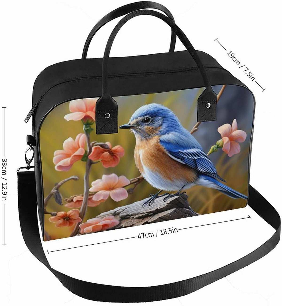 Green Sea Blue Seaweed Nylon Tote Bag Large Capacity Carry On Handbag Luggage Sleeve Laptop Compartment for Work Travel