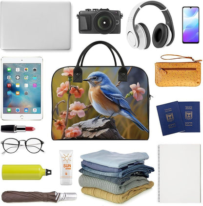 Green Sea Blue Seaweed Nylon Tote Bag Large Capacity Carry On Handbag Luggage Sleeve Laptop Compartment for Work Travel