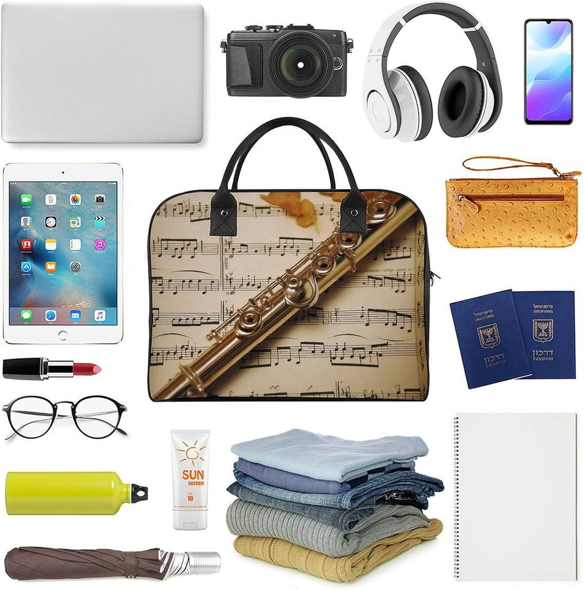 Green Sea Blue Seaweed Nylon Tote Bag Large Capacity Carry On Handbag Luggage Sleeve Laptop Compartment for Work Travel