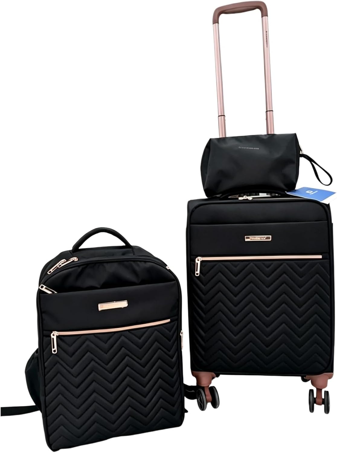 Softside Luggage Set with Spinner Wheels | Lightweight expandable suitcases: 16" underseat duffel bag + 20" carry-on + 24" + 28" checked