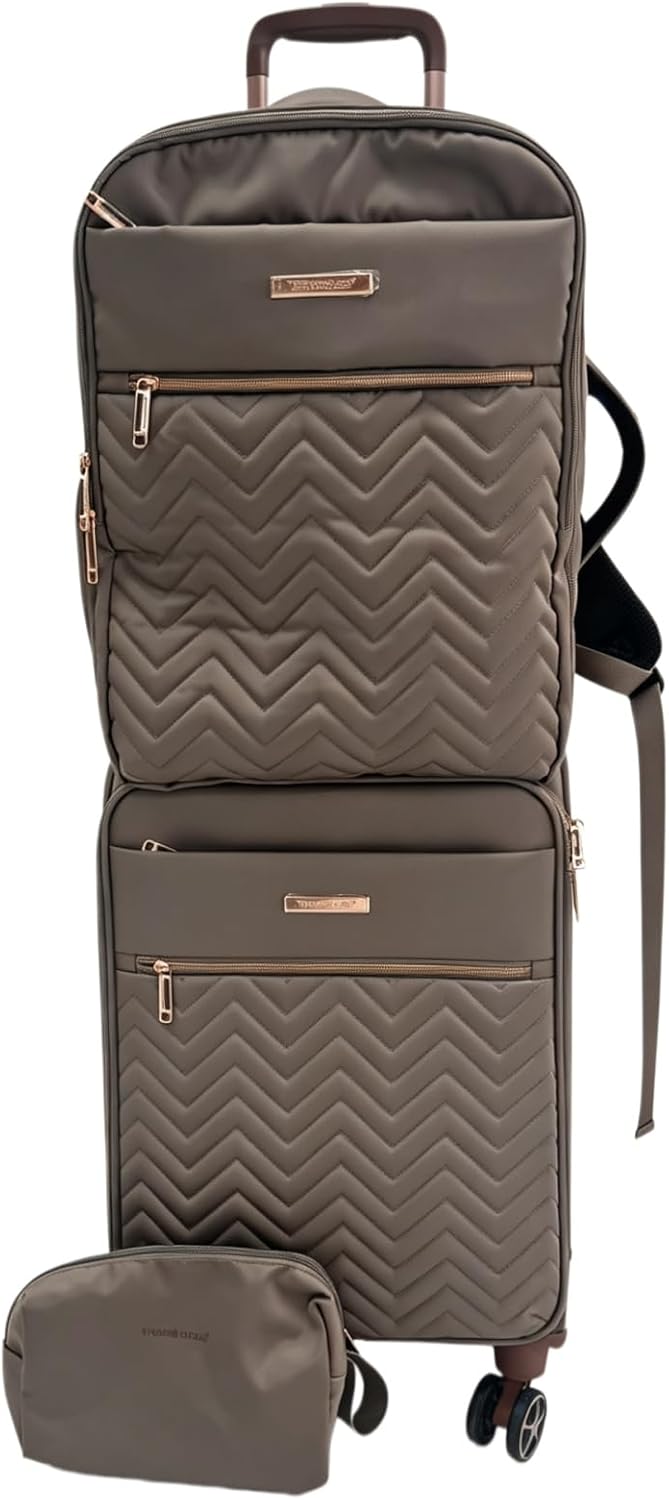 Softside Luggage Set with Spinner Wheels | Lightweight expandable suitcases: 16" underseat duffel bag + 20" carry-on + 24" + 28" checked