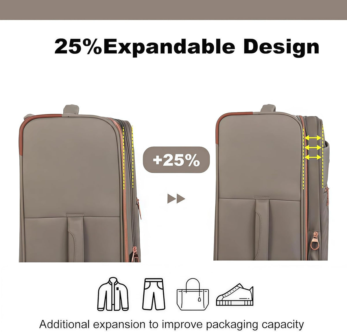 Softside Luggage Set with Spinner Wheels | Lightweight expandable suitcases: 16" underseat duffel bag + 20" carry-on + 24" + 28" checked