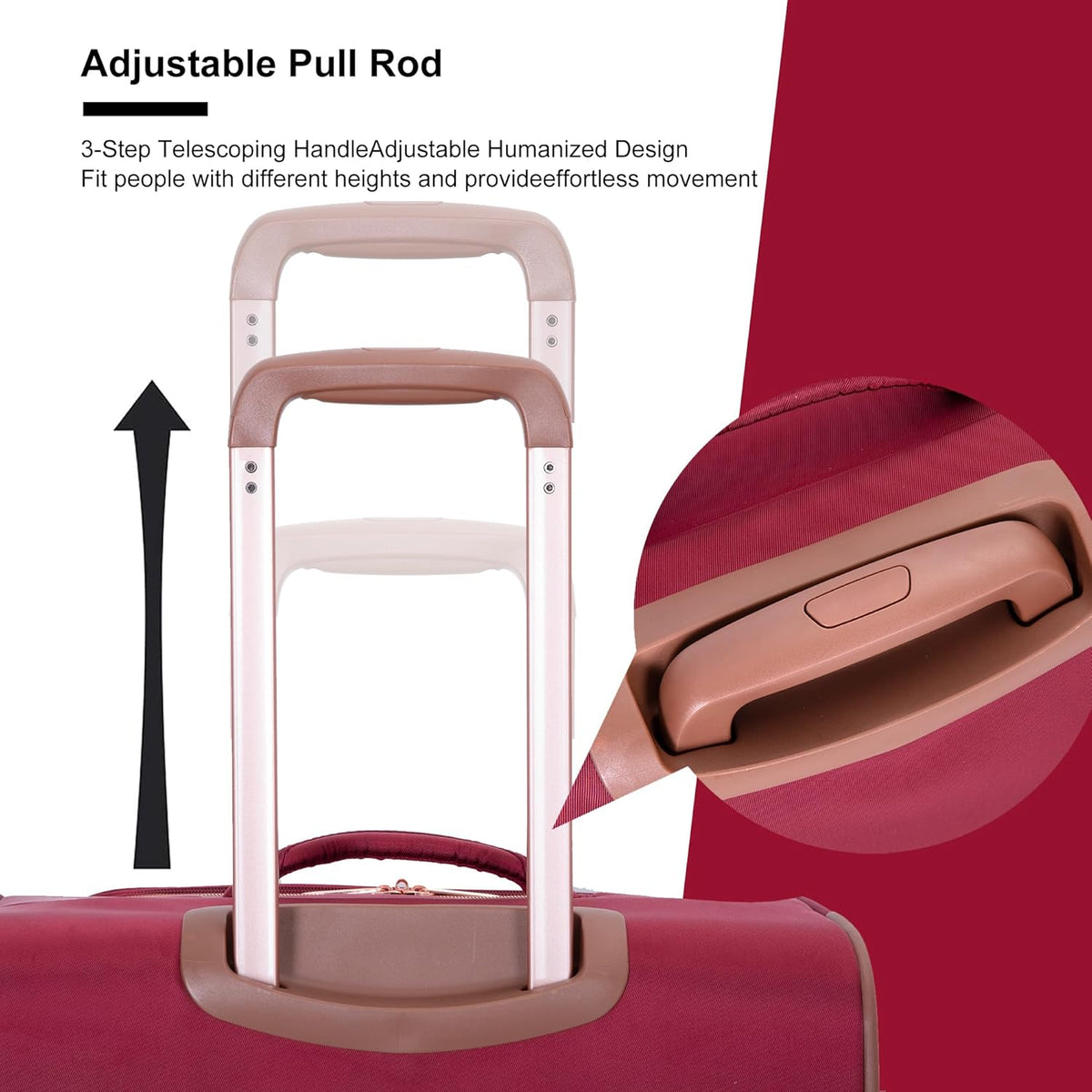 Softside Luggage Set with Spinner Wheels | Lightweight expandable suitcases: 16" underseat duffel bag + 20" carry-on + 24" + 28" checked