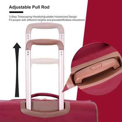 Softside Luggage Set with Spinner Wheels | Lightweight expandable suitcases: 16" underseat duffel bag + 20" carry-on + 24" + 28" checked